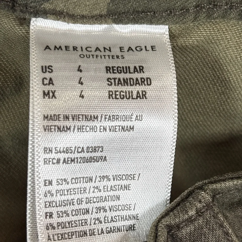 American Eagle AE Hi-Rise Camo Crop Jegging Sz 4‎ Women Next Level Stretch Cargo